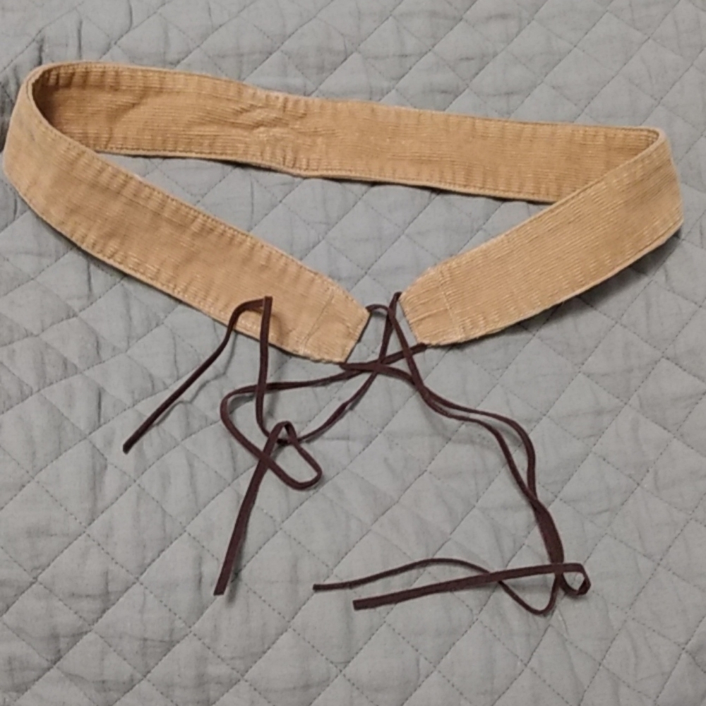 [3/$10] Cordoroy belt with suede tie